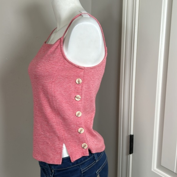 Anthropologie Meadow Rue Pantego Side Button Tank Top Red Sleeveless Sz S - Picture 4 of 13